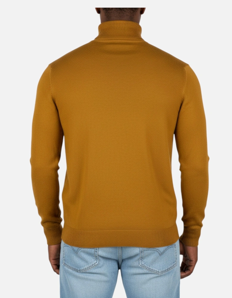 Mens Jumper Turtle Neck Stretch Skinny Fit