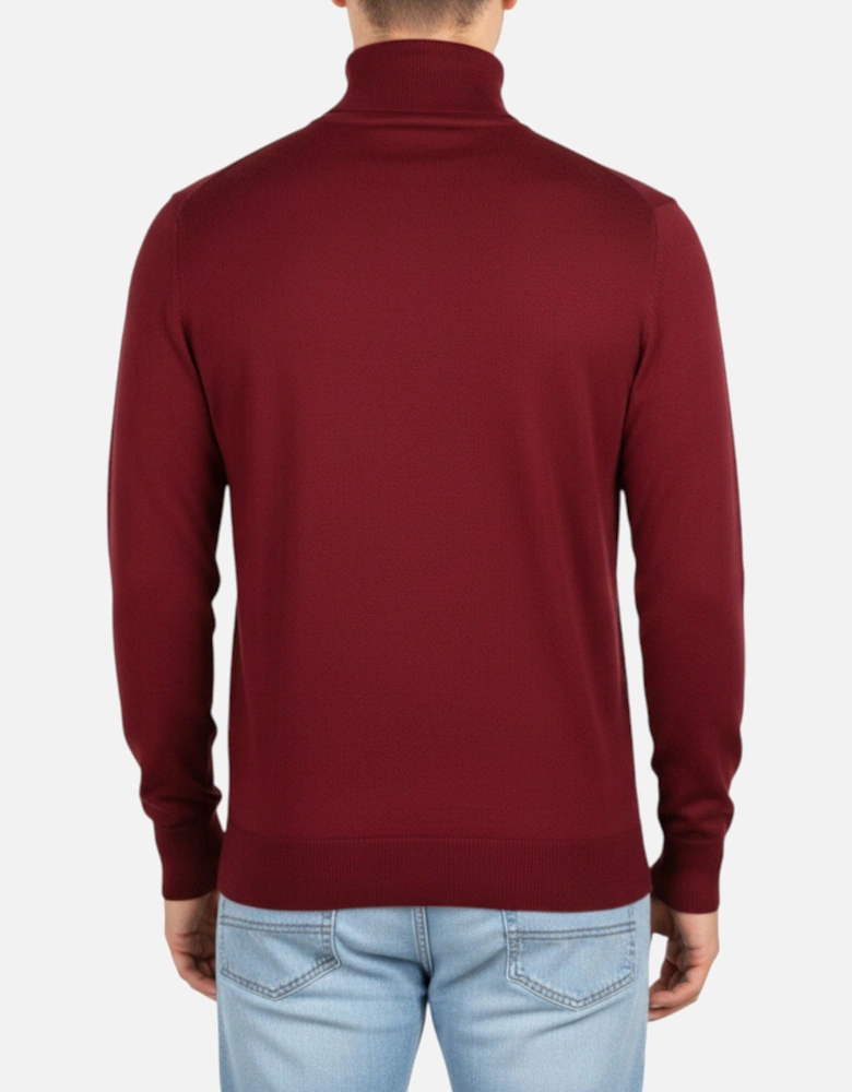 Mens Jumper Turtle Neck Stretch Skinny Fit
