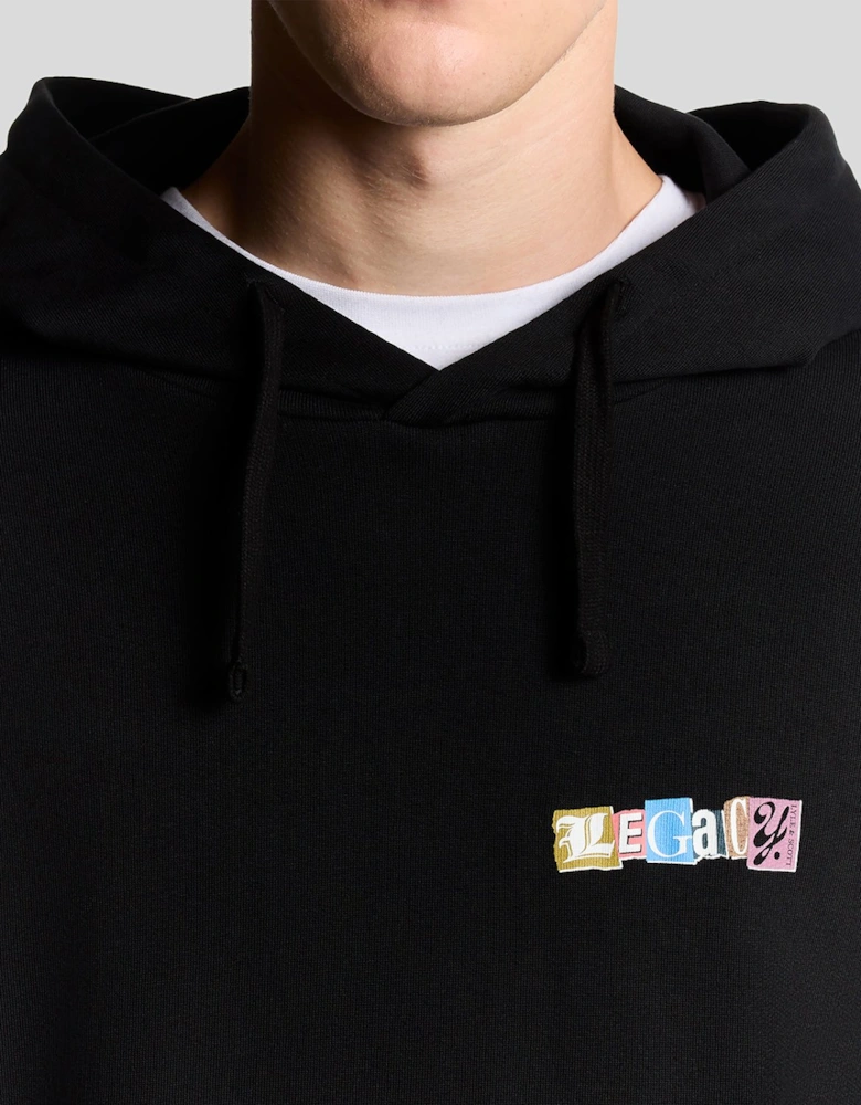 Paper Letters Graphic Hoodie