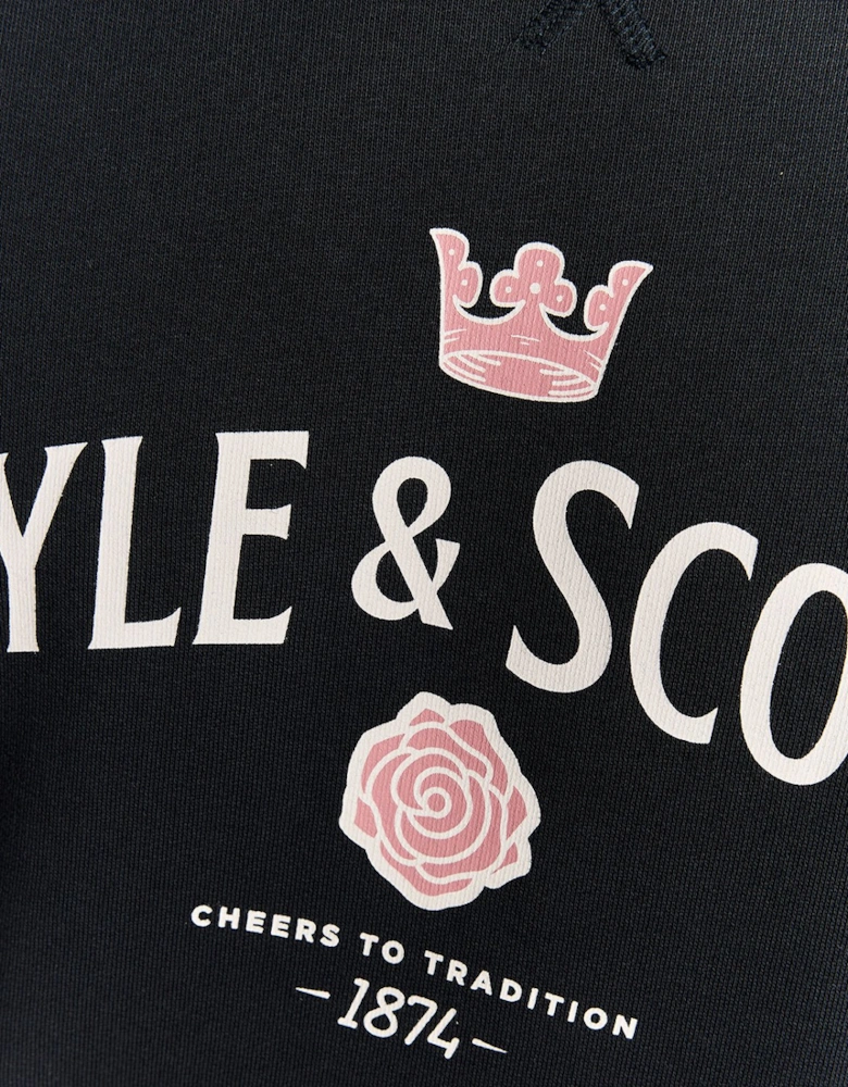 Cheers Graphic Crew Neck Sweatshirt