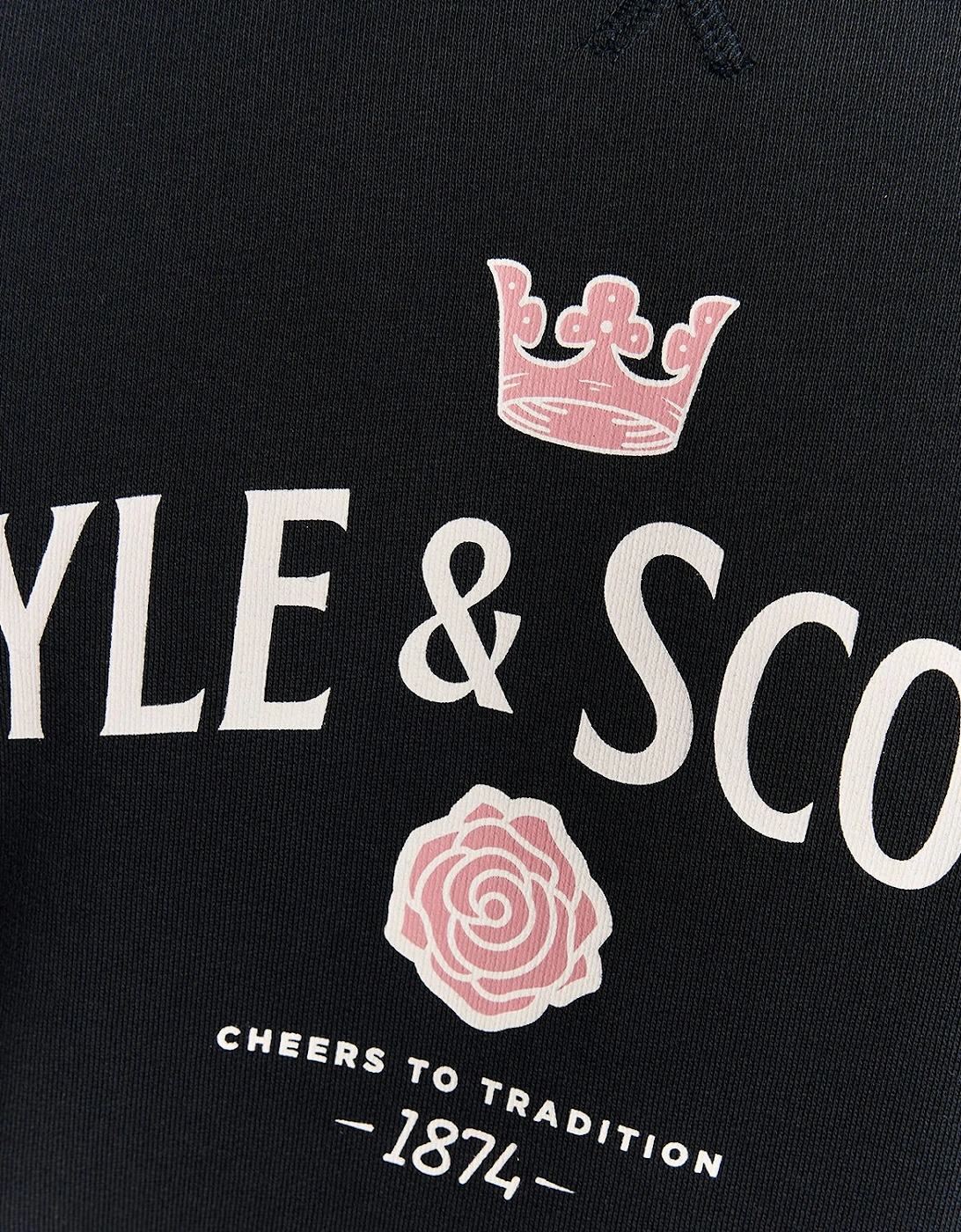 Cheers Graphic Crew Neck Sweatshirt