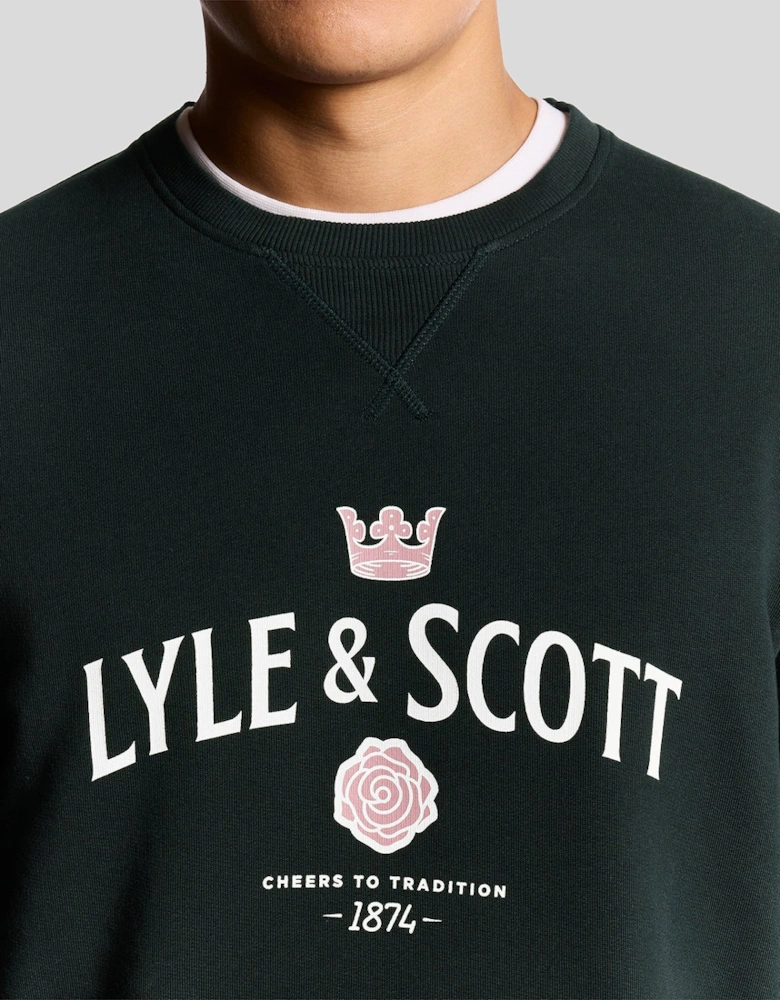 Cheers Graphic Crew Neck Sweatshirt