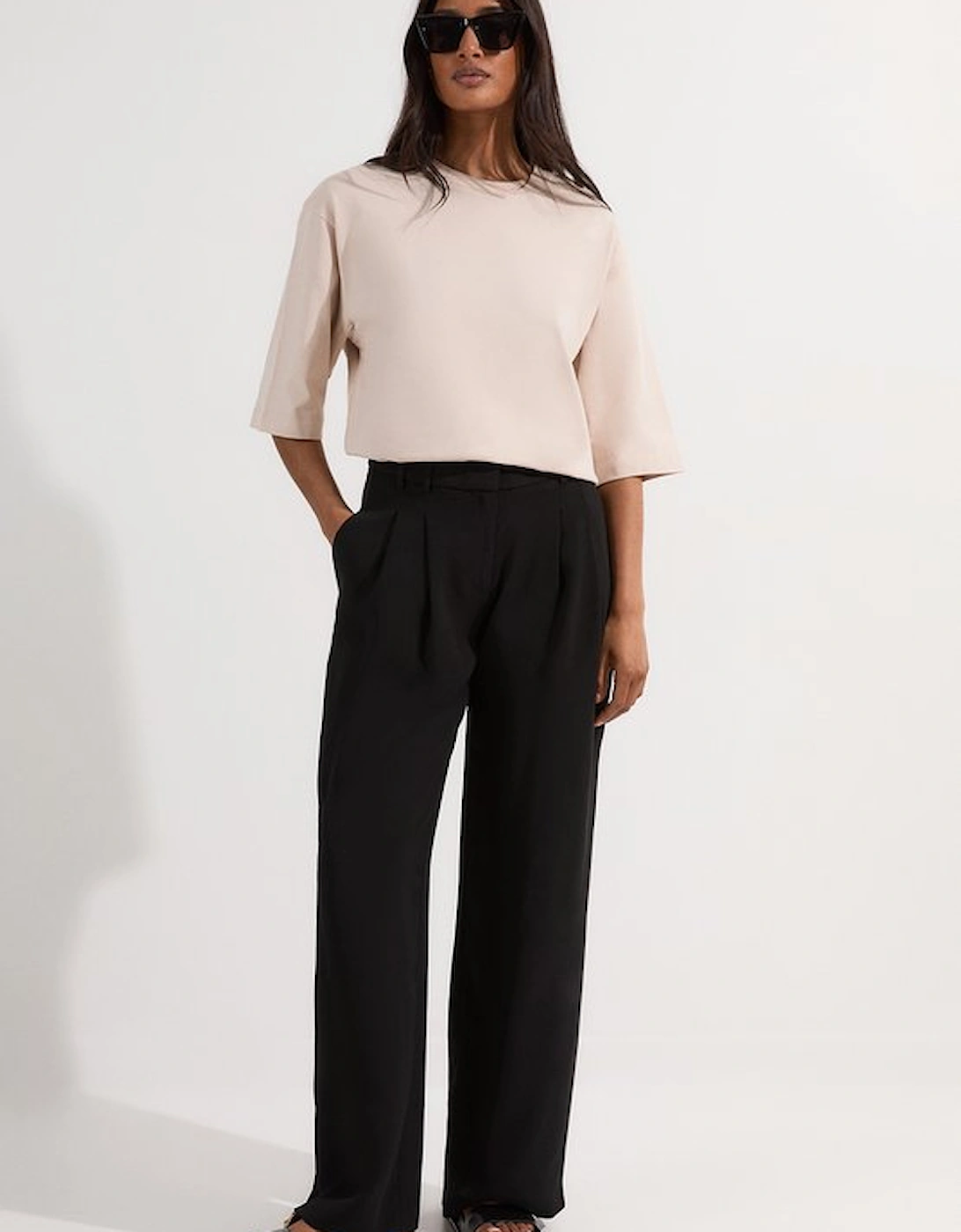 Soft Tailored Straight Leg Tailored Trousers, 5 of 4
