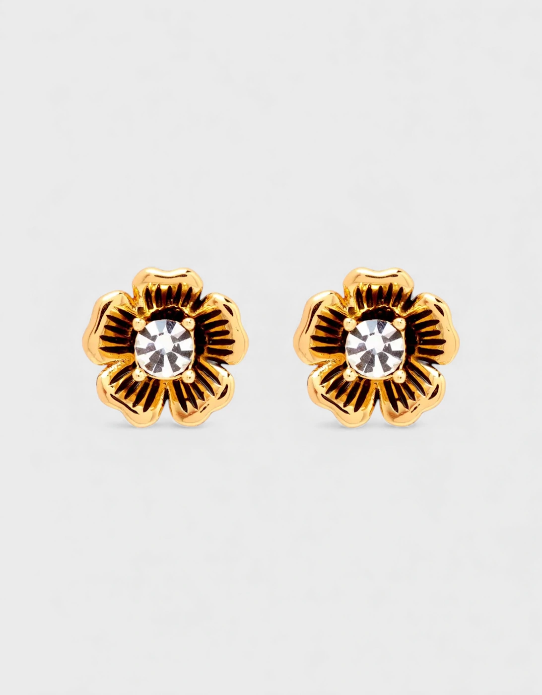 Coach Women's Signature Tea Rose Stud Earrings Metal - Size: O/S