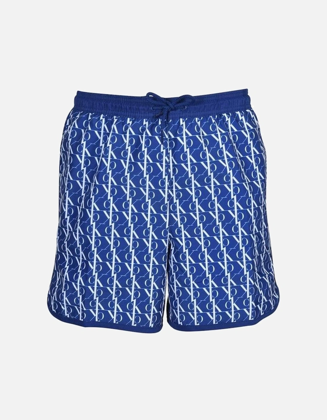 cK1 Logo Print Boys Swim Shorts, Bold Blue, 4 of 3