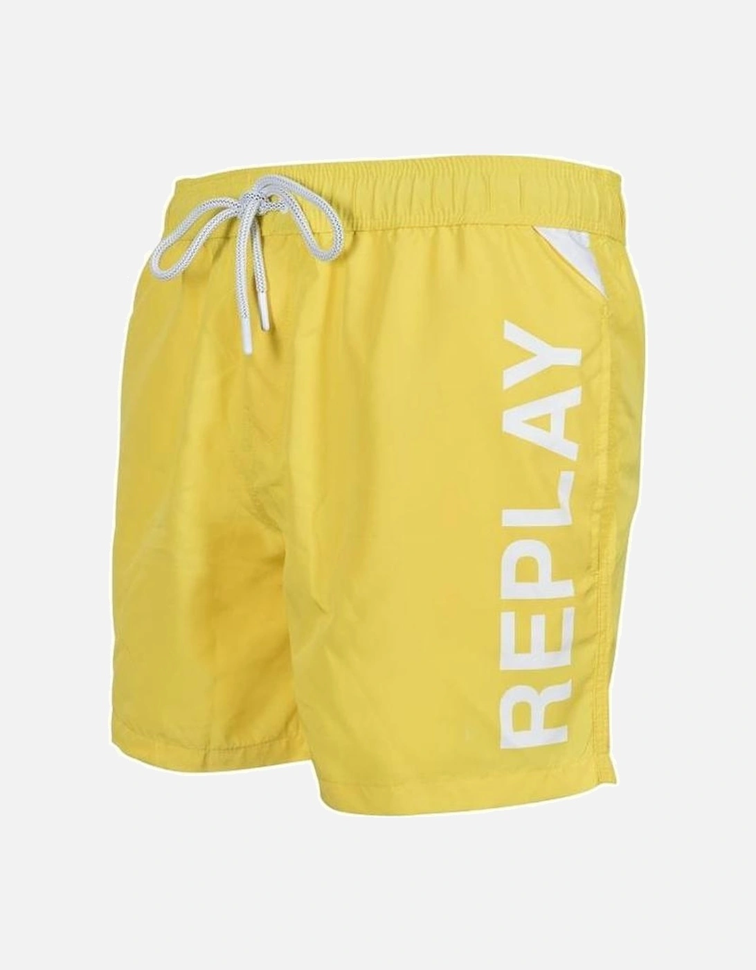 Side Logo Swim Shorts, Bright Yellow, 5 of 4