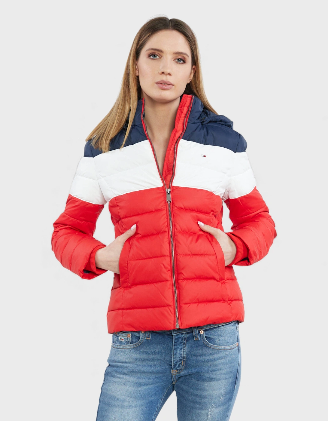 Colourblock Jacket Red Navy