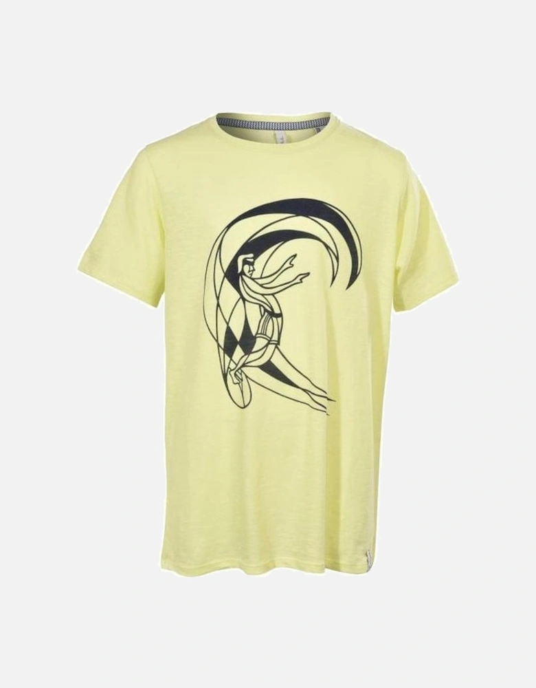 Boys Circle Surfer T-Shirt, Sunny Lime