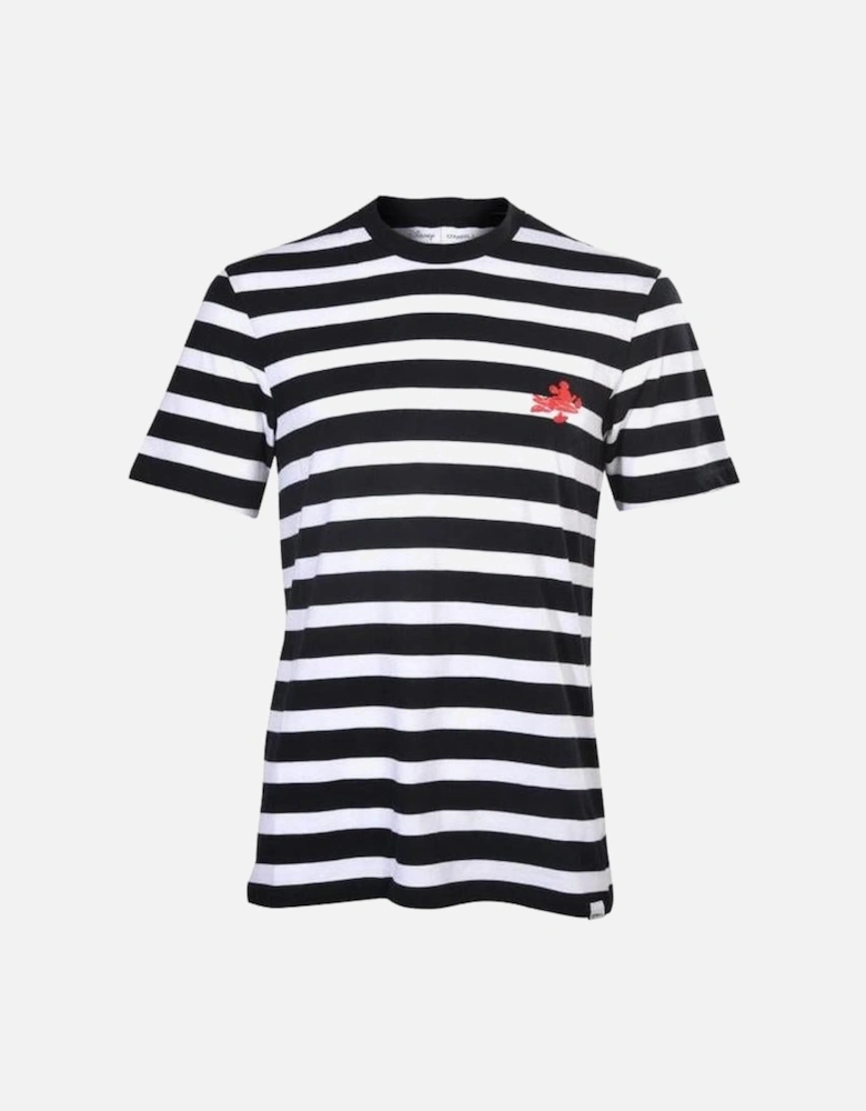 Mickey Surfs Stripe T-Shirt, Black Out