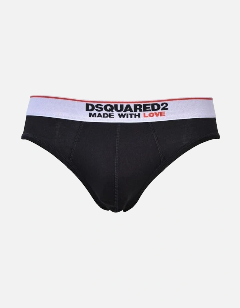 Made With Love Logo Brief, Black
