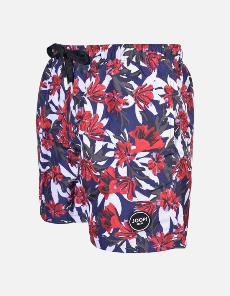 Jeans Floral Print Swim Shorts, Navy/multi
