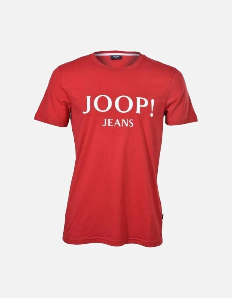 Jeans Logo Print T-Shirt, Red/white