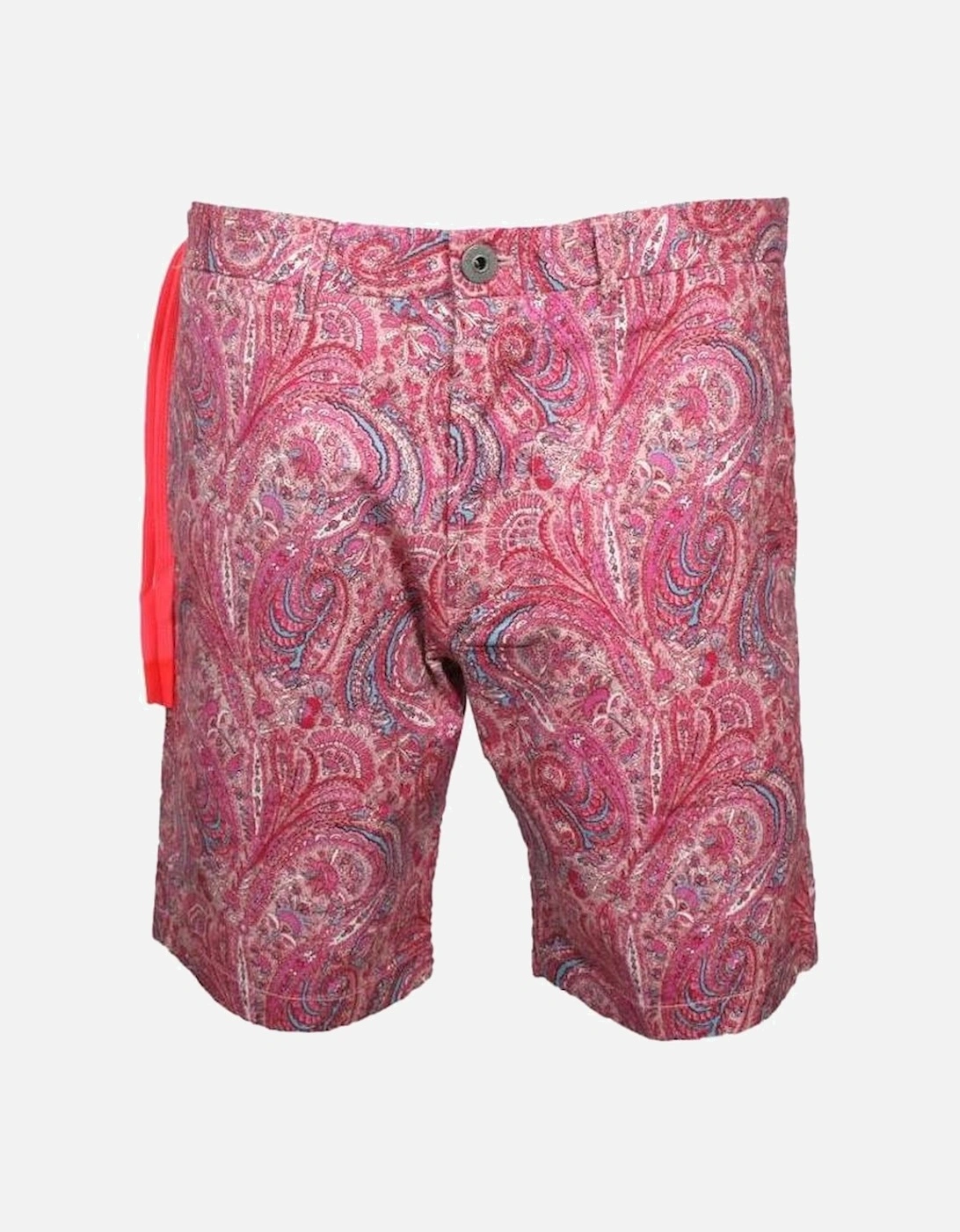 Paisley Print Chino Shorts, Pink, 5 of 4
