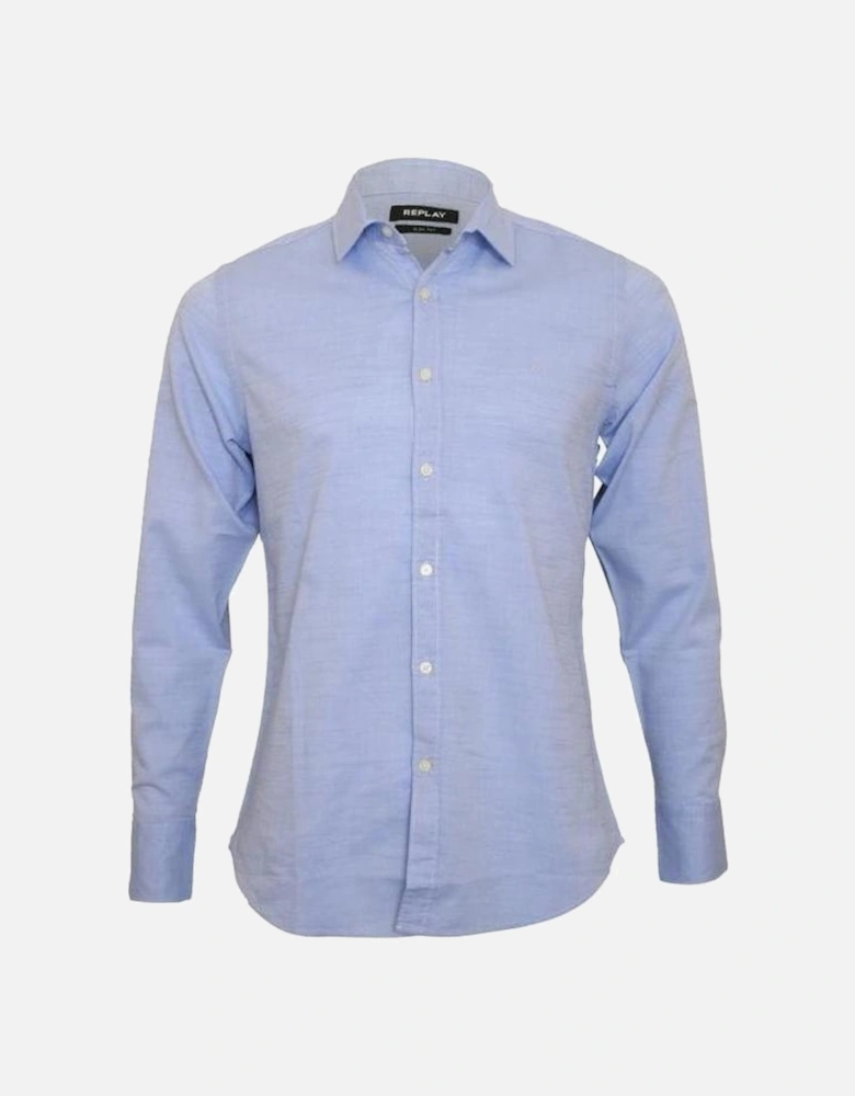 Classic Cotton Poplin Shirt, Slim-Fit, Light Blue