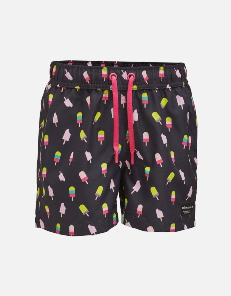 Ice Cream Boys Swim Shorts, Black