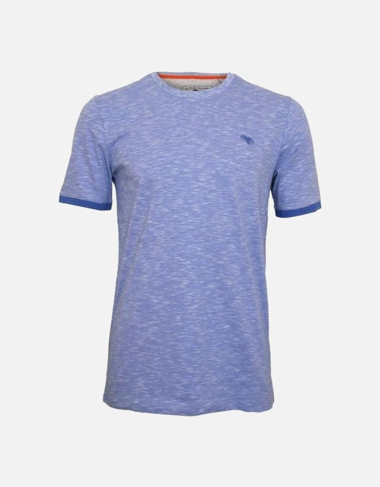 Crew-Neck T-Shirt, Blue Melange