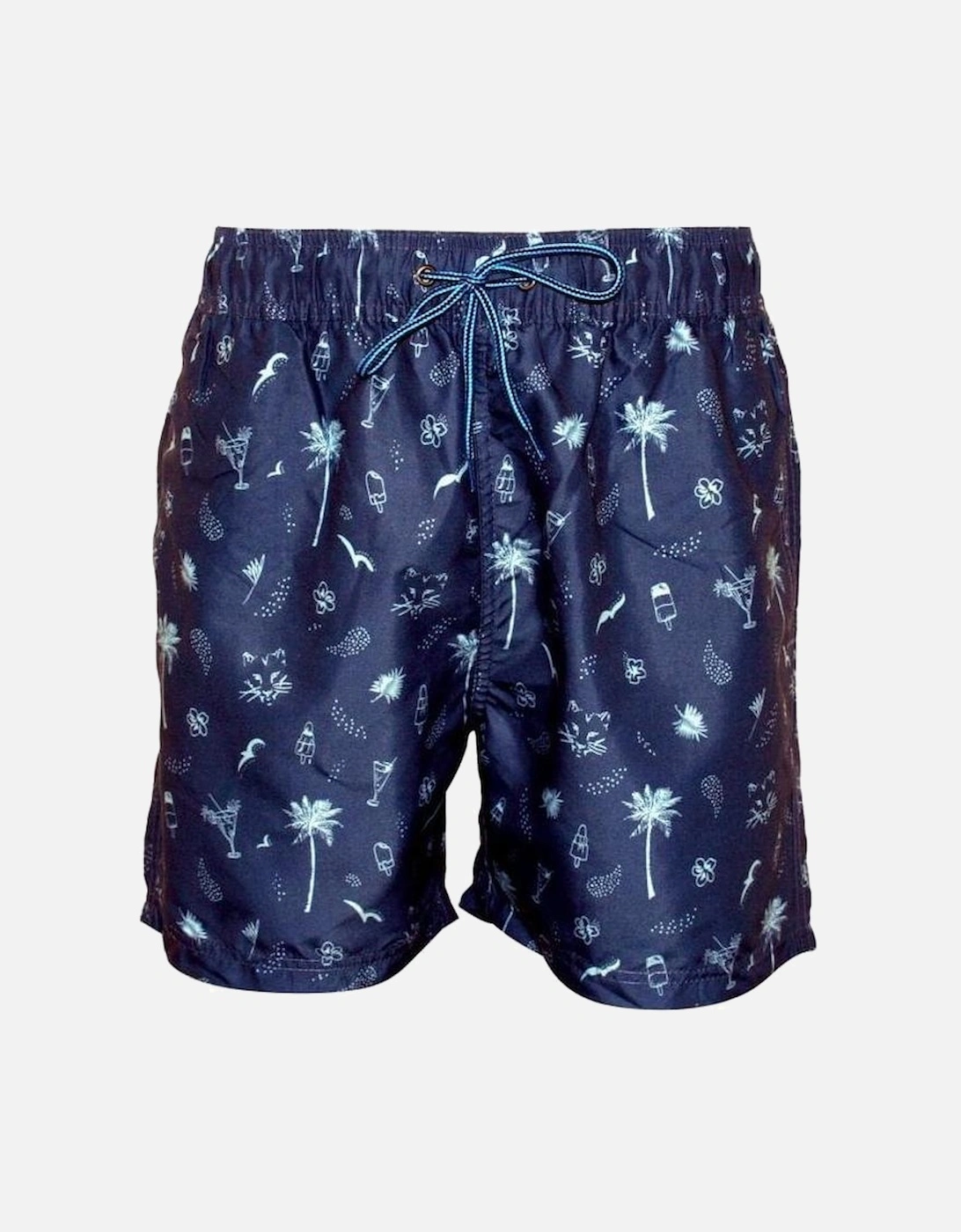 Lollies & Cocktails Print Swim Shorts, Navy, 5 of 4