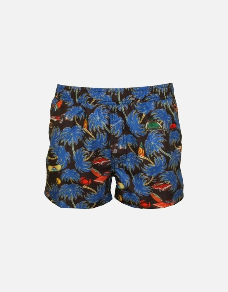 Surf & Cadillacs Swim Shorts, Black/Blue