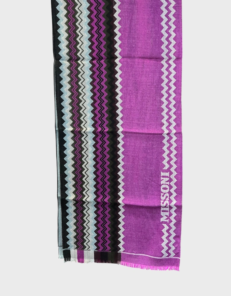 Fuchsia Scarf Wool Purple