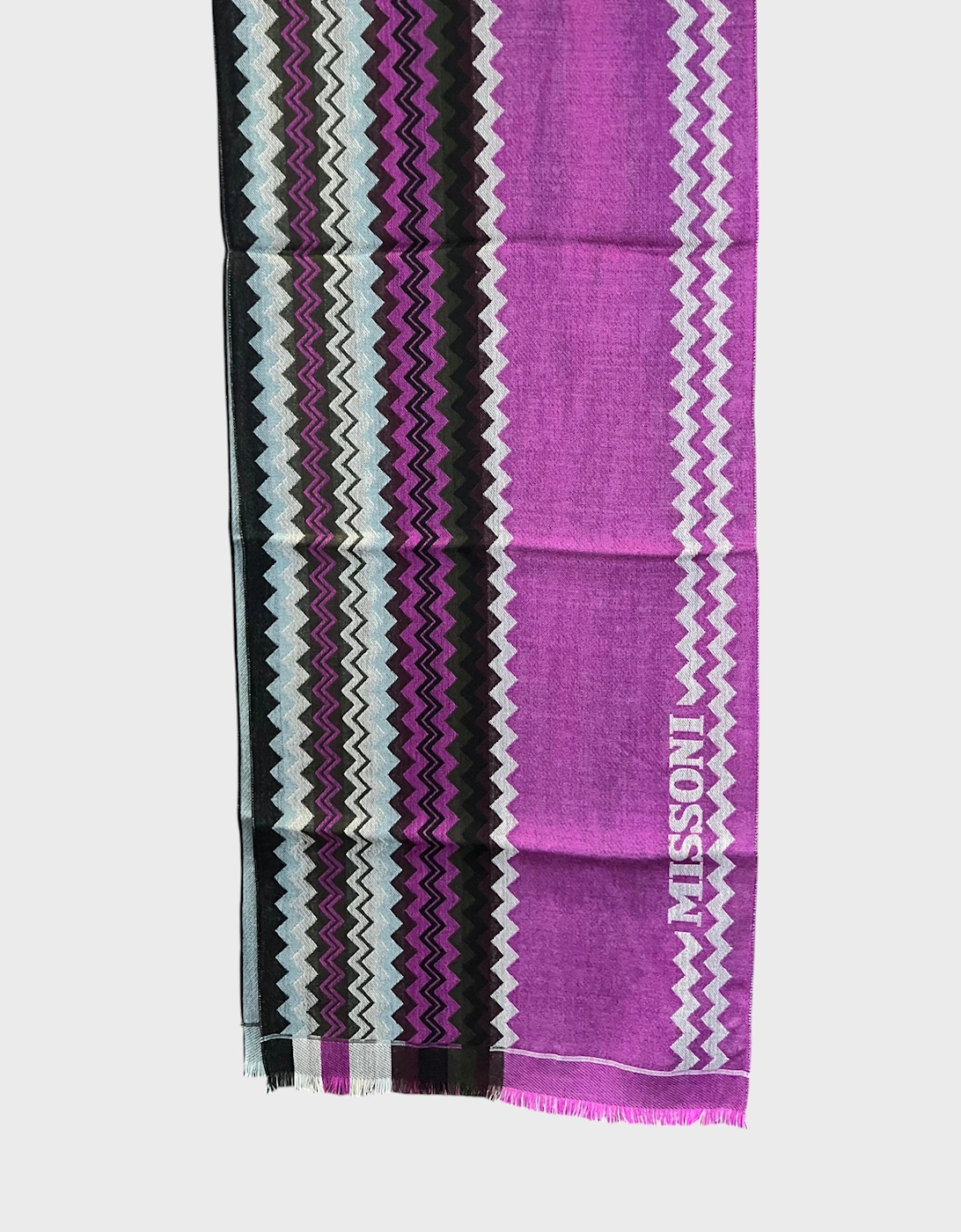 Fuchsia Scarf Wool Purple