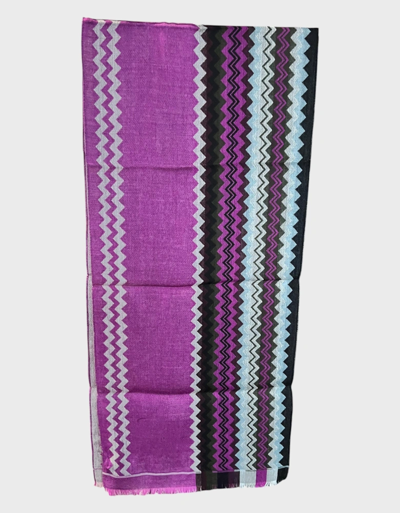 Fuchsia Scarf Wool Purple