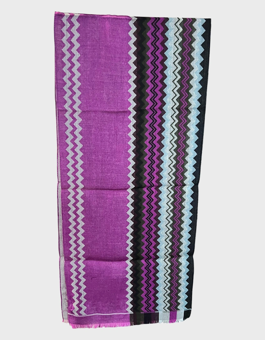 Fuchsia Scarf Wool Purple