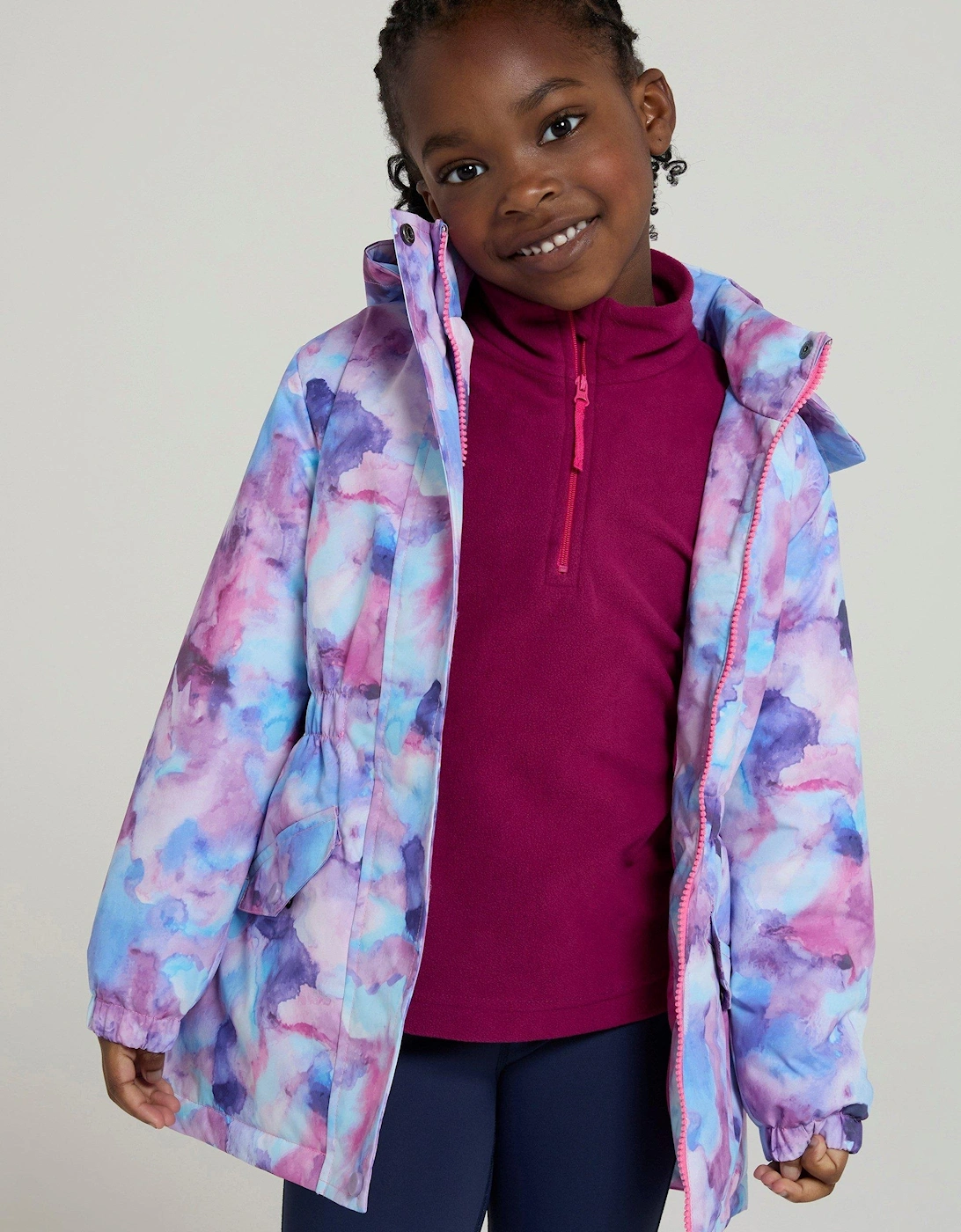 Childrens/Kids Dale Floral Waterproof Jacket, 2 of 1