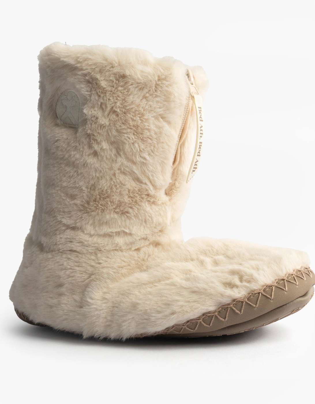 Bedroom Athletics MONROE Womens Faux Fur Boot Slippers Cream/Moonrock