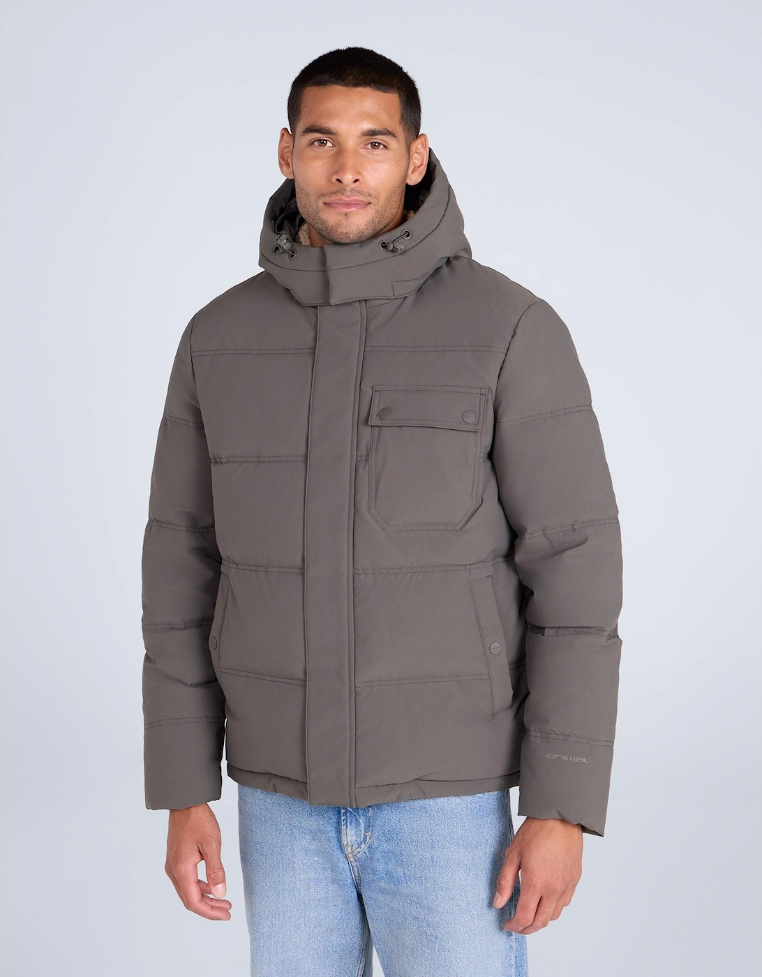 Mountain Warehouse Men's Grey Fistral Padded Jacket - Size: 42/Regular