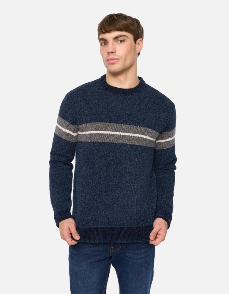 Mens Roundall Chenille Knitted Jumper