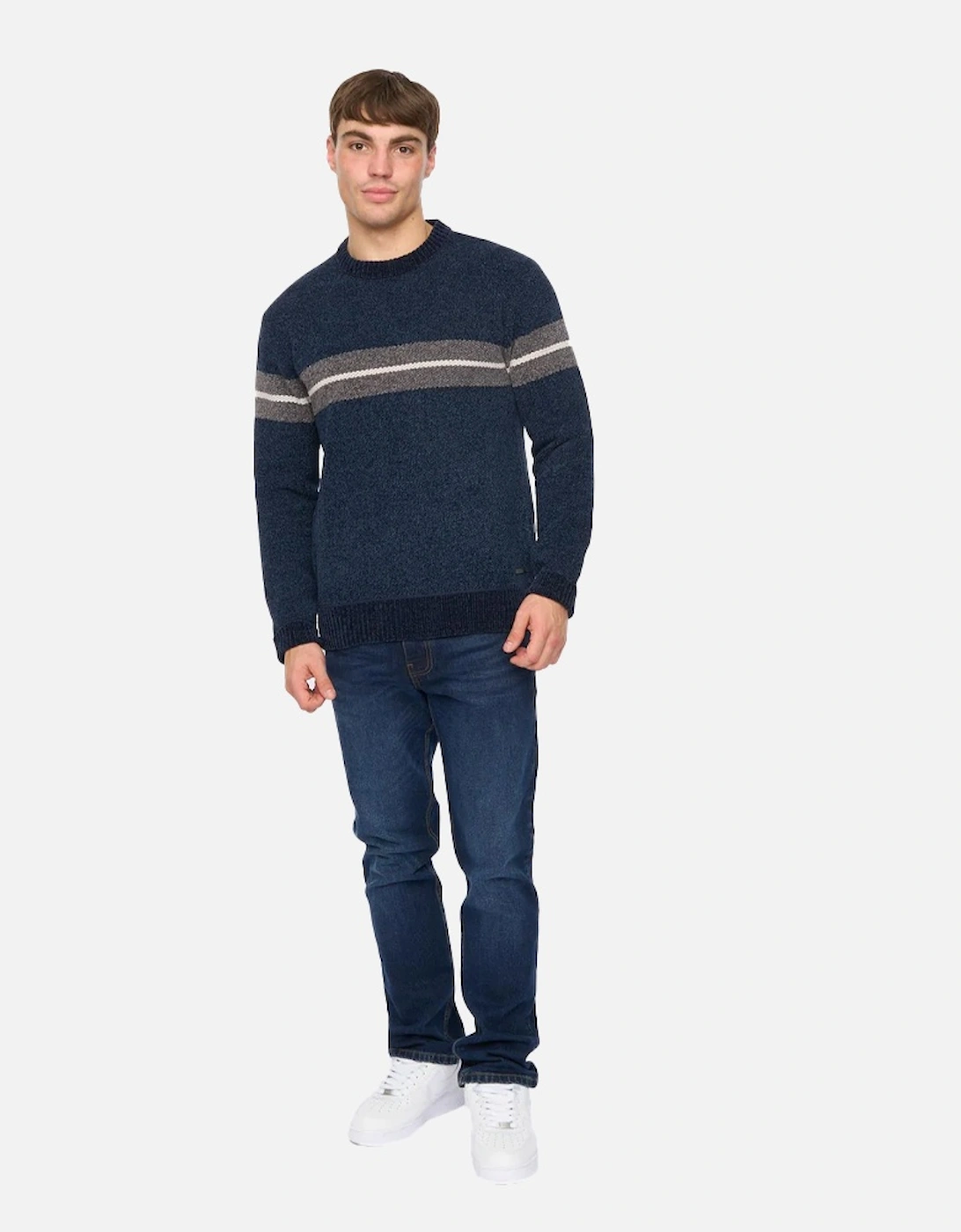 Mens Roundall Chenille Knitted Jumper
