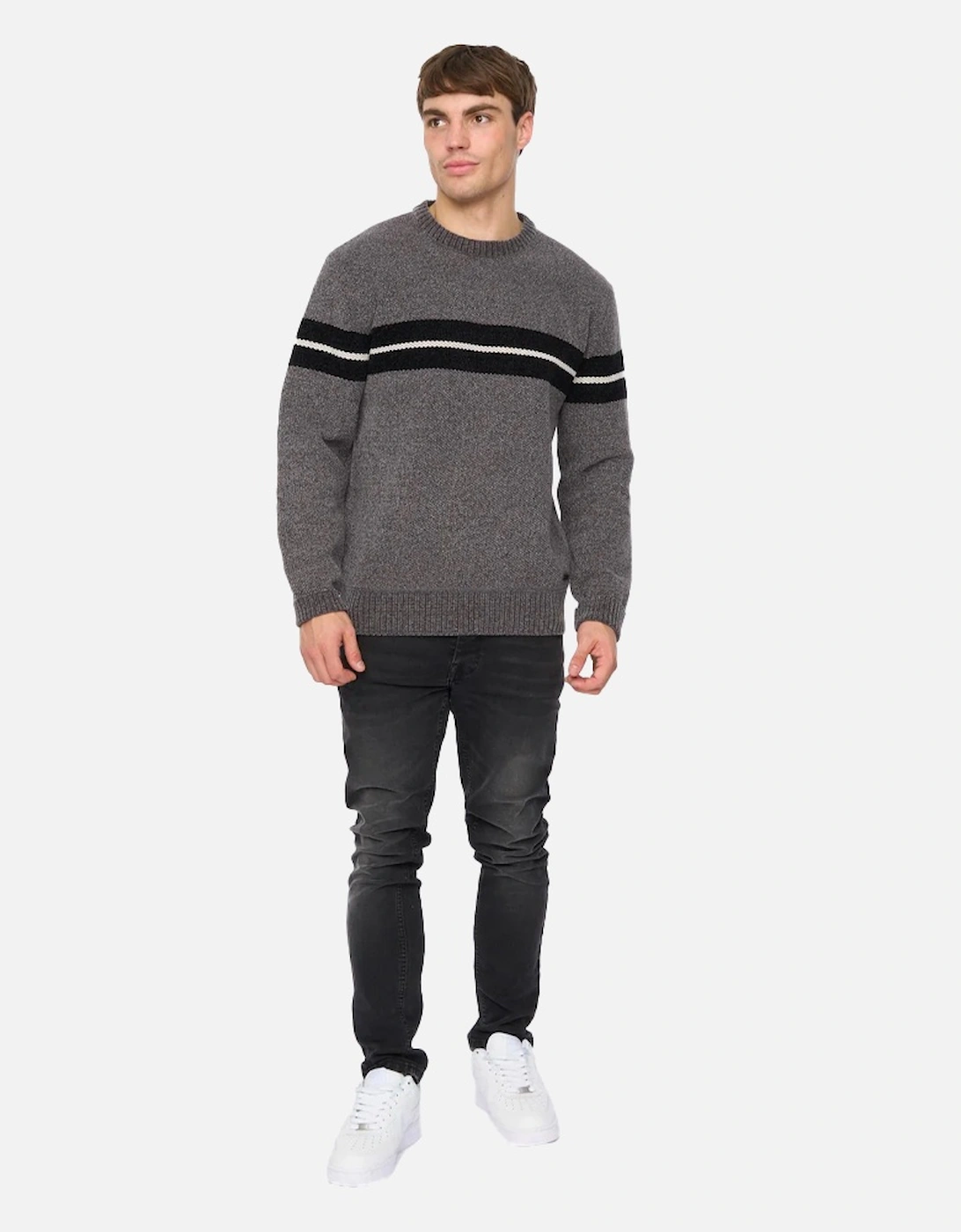 Mens Roundall Chenille Knitted Jumper
