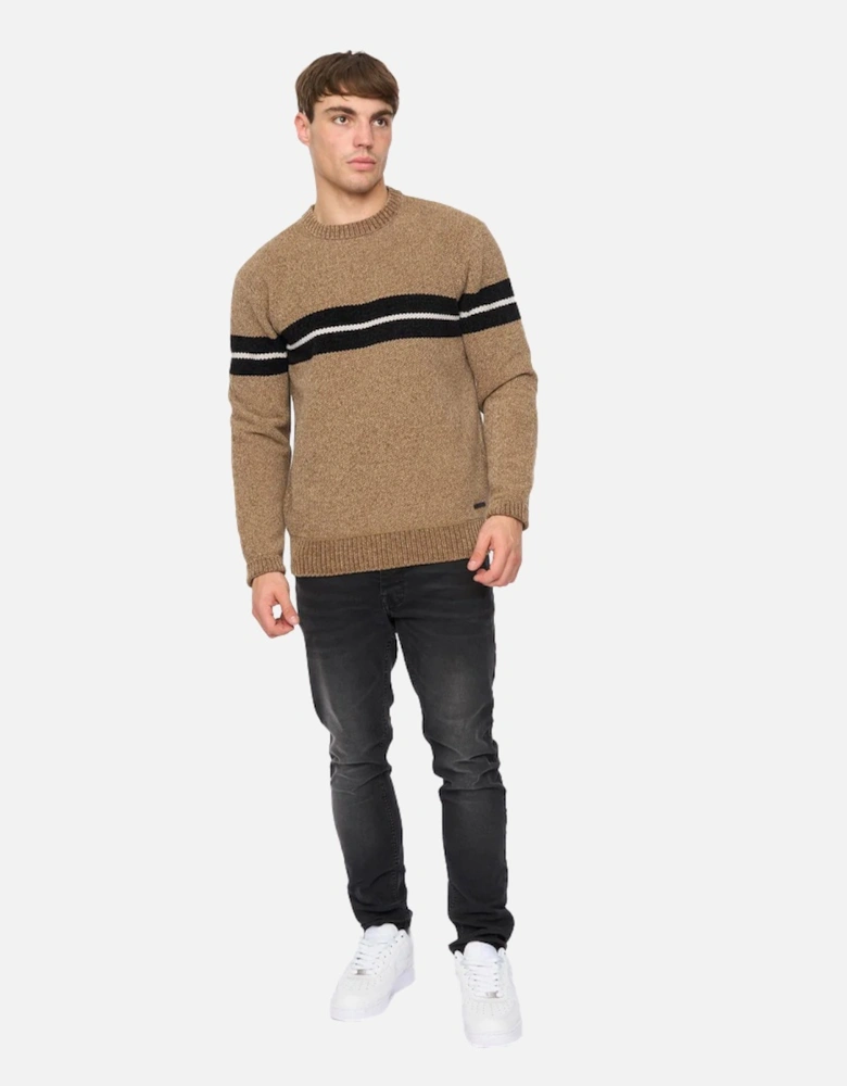 Mens Roundall Chenille Knitted Jumper