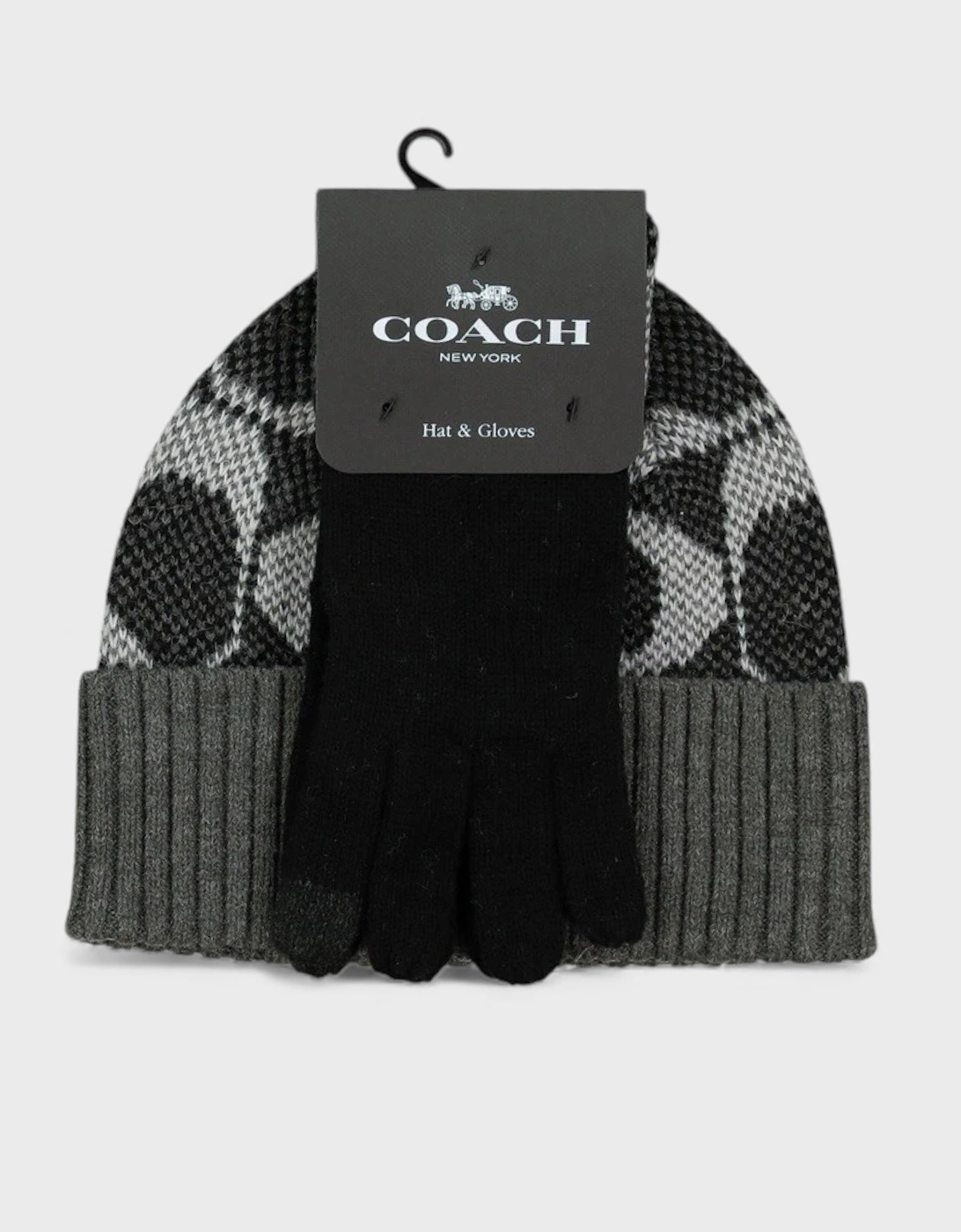 Signature Beanie and Gloves Gift Set Grey