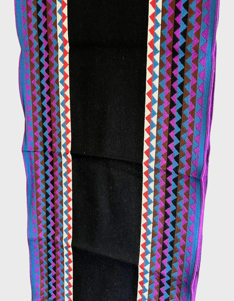 Wool Zigzag Multi Scarf Red