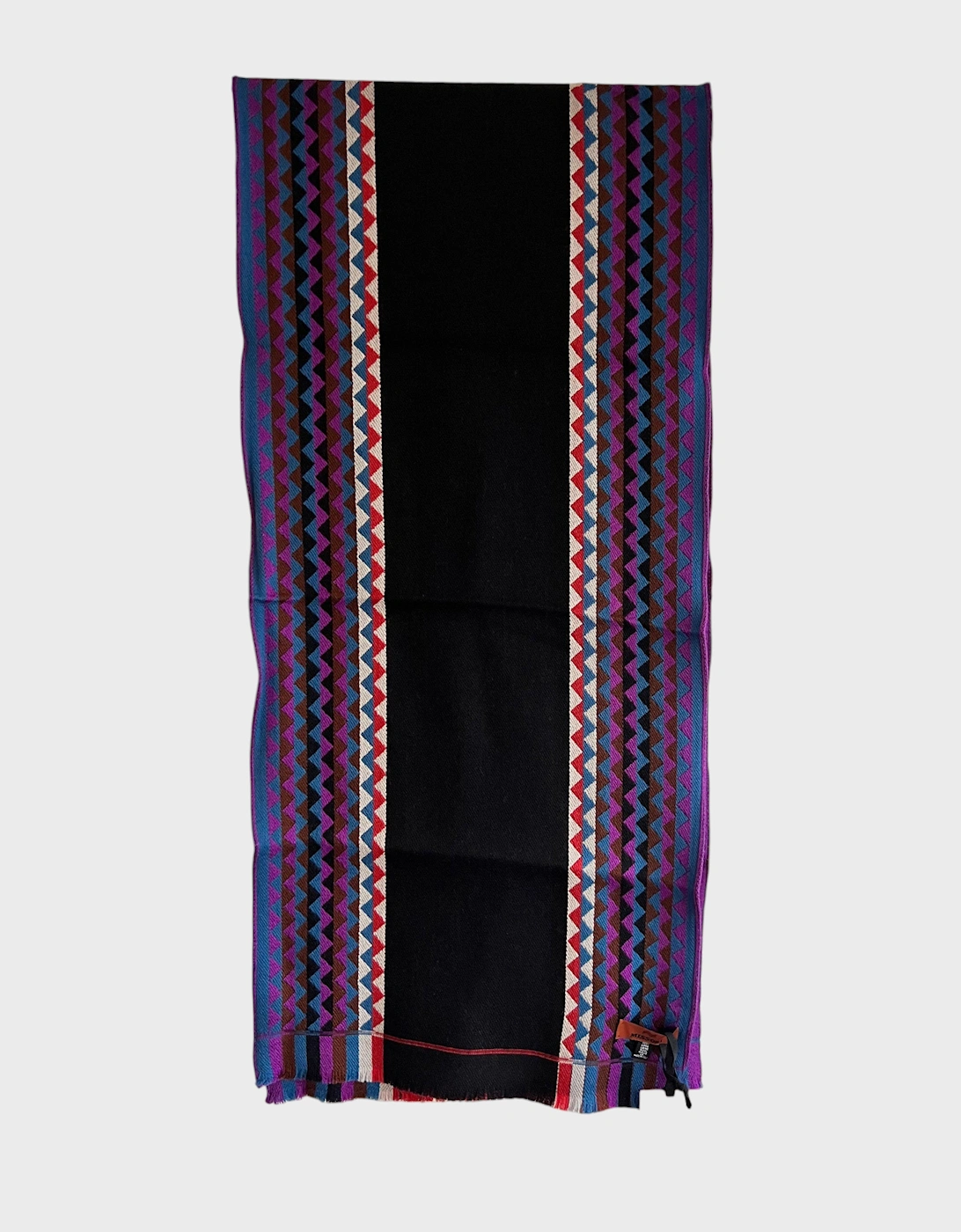 Wool Zigzag Multi Scarf Red