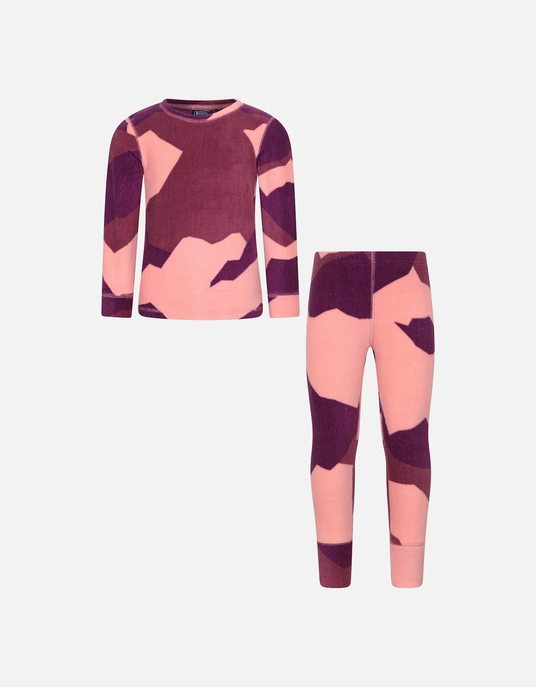 Childrens/Kids Camo Polar Fleece Base Layer Set, 2 of 1