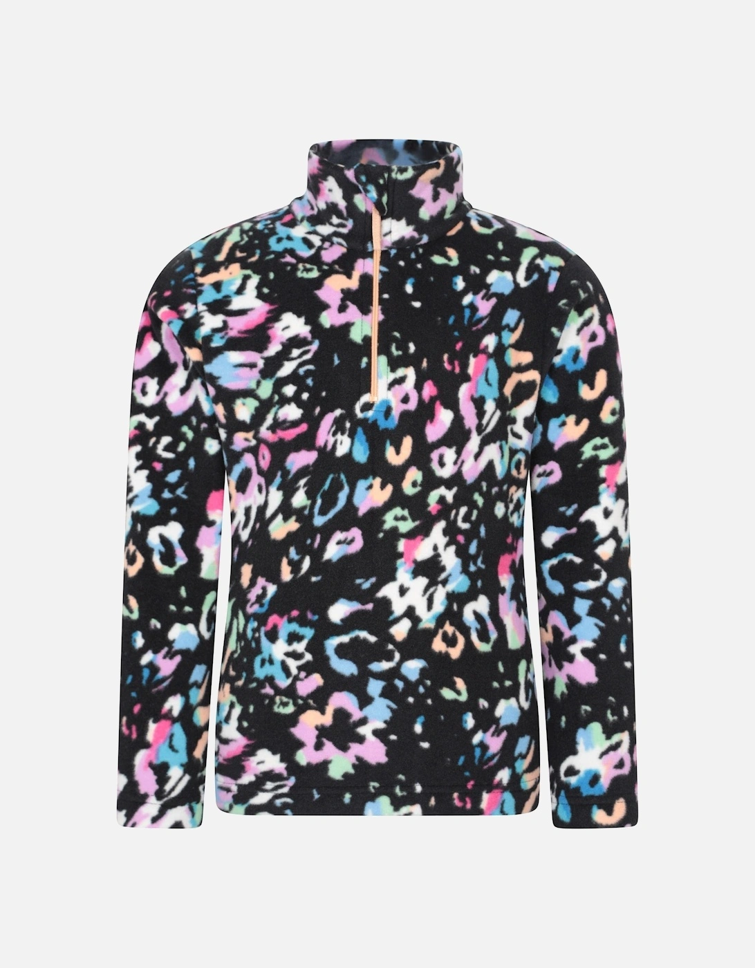 Childrens/Kids Endeavour Abstract Half Zip Fleece Top, 2 of 1