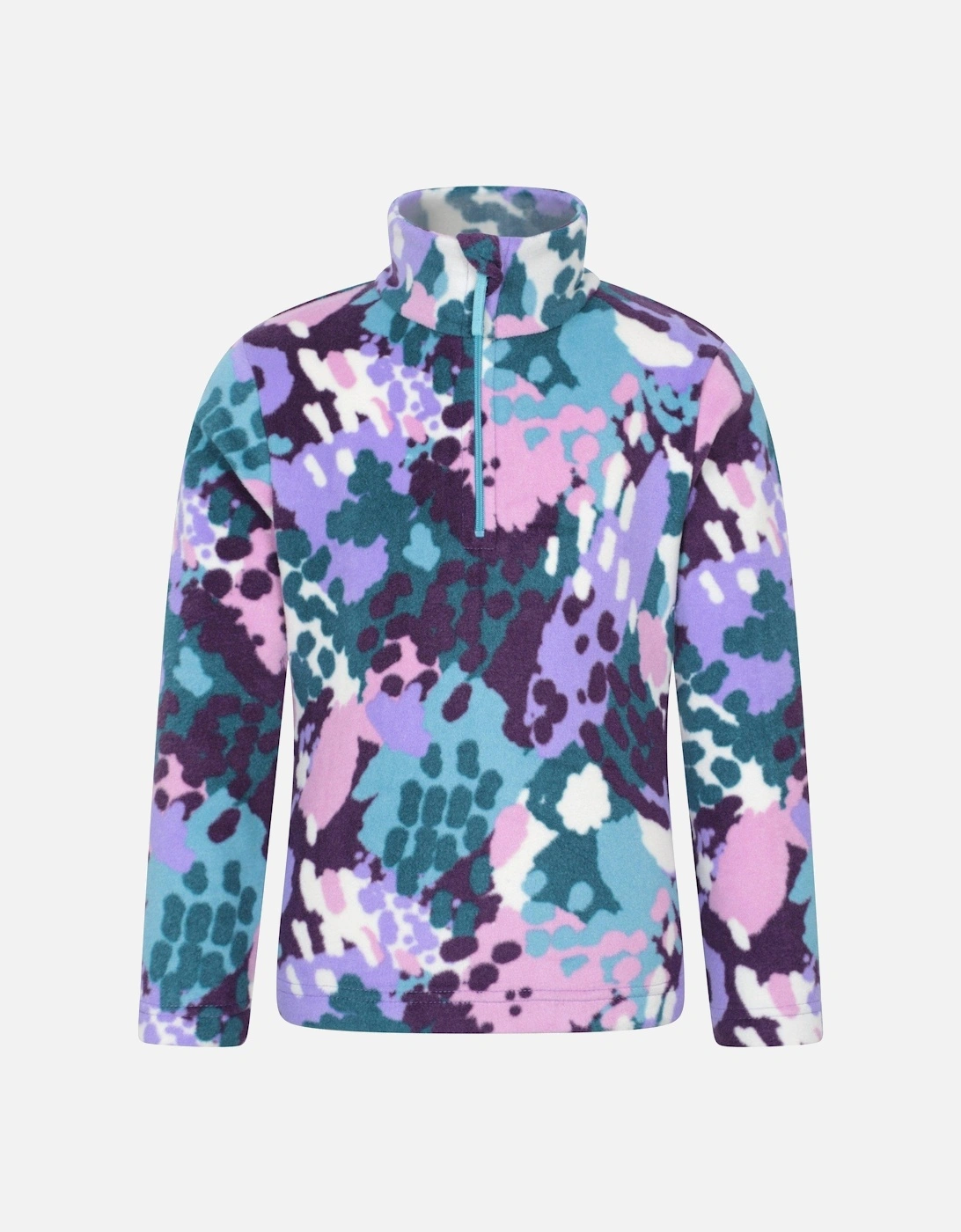 Childrens/Kids Endeavour Abstract Half Zip Fleece Top, 2 of 1