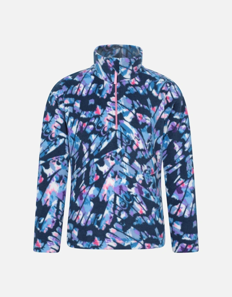 Childrens/Kids Endeavour Abstract Half Zip Fleece Top