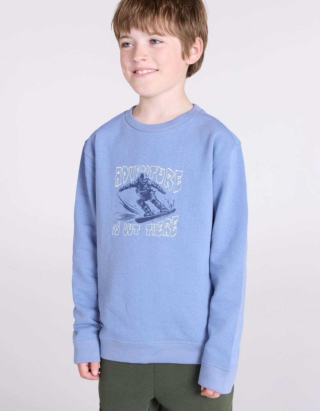 Childrens/Kids Crew Neck Sweatshirt, 2 of 1