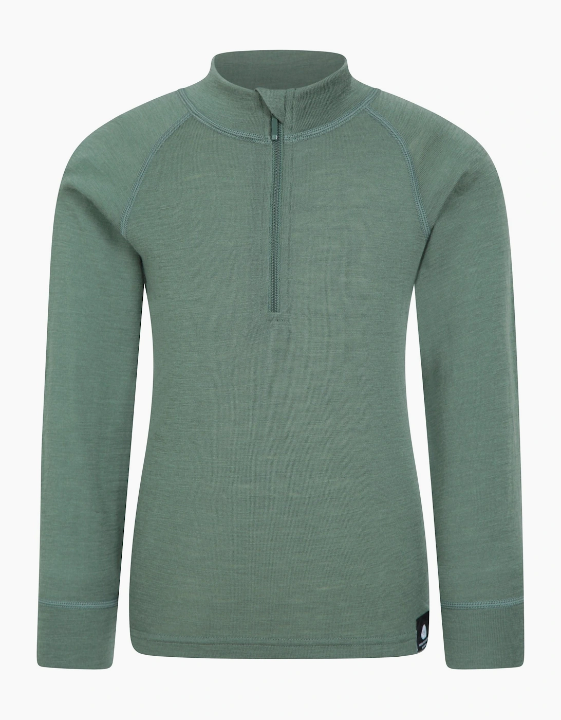 Mountain Warehouse Mountain Warehouse Childrens/Kids Merino Blend Half Zip Base Layer Top - Green