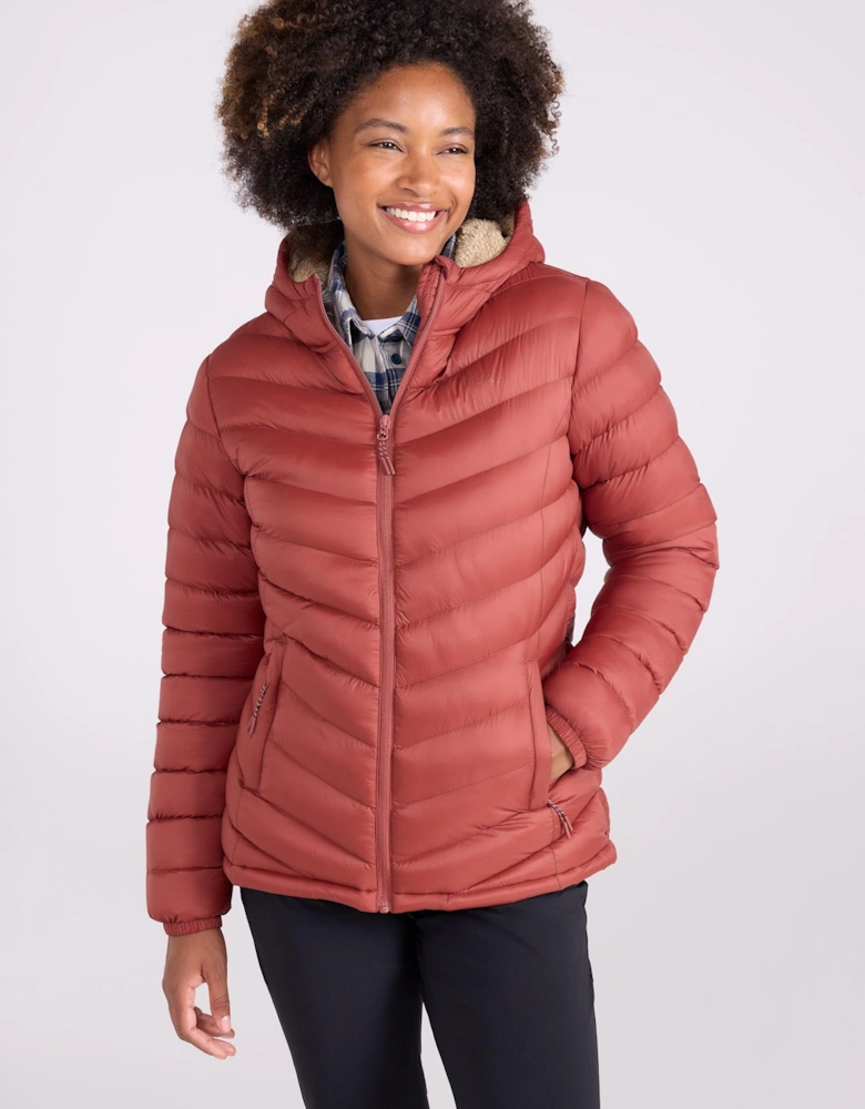 Womens/Ladies Faux Fur Lined Padded Jacket