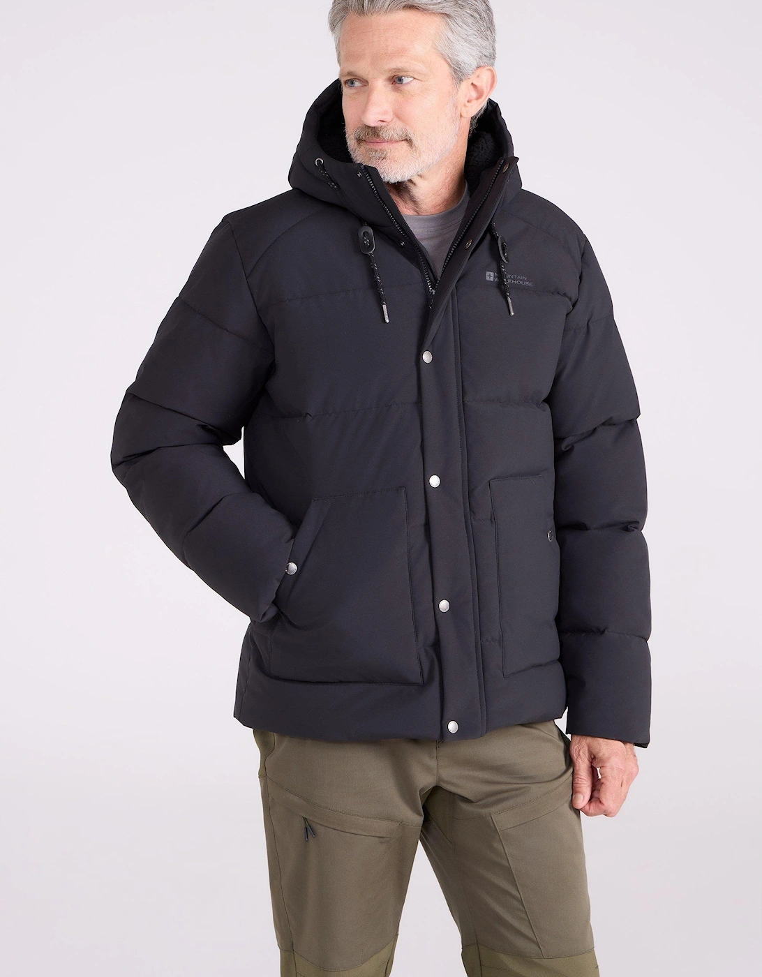 Mountain Warehouse Men's Black Manta Padded Jacket - Size: 44/Regular