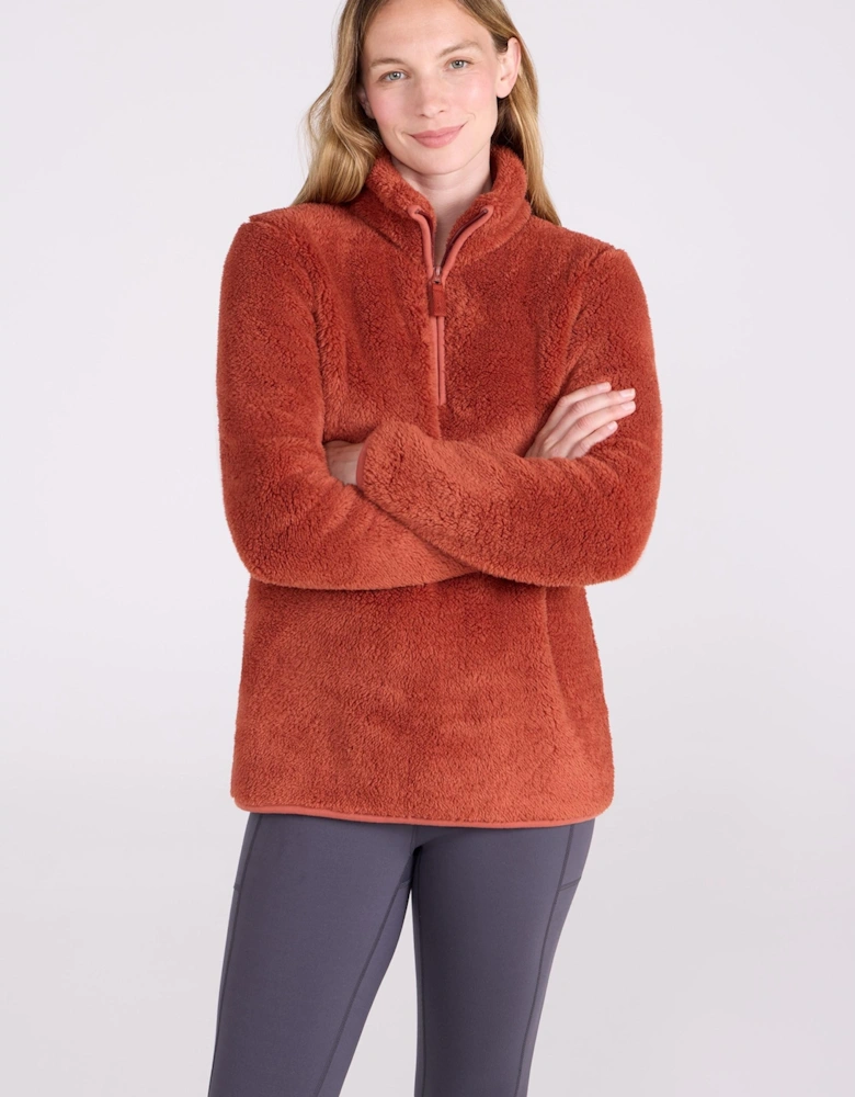 Womens/Ladies Teddy Fleece Quarter Zip Fleece Top