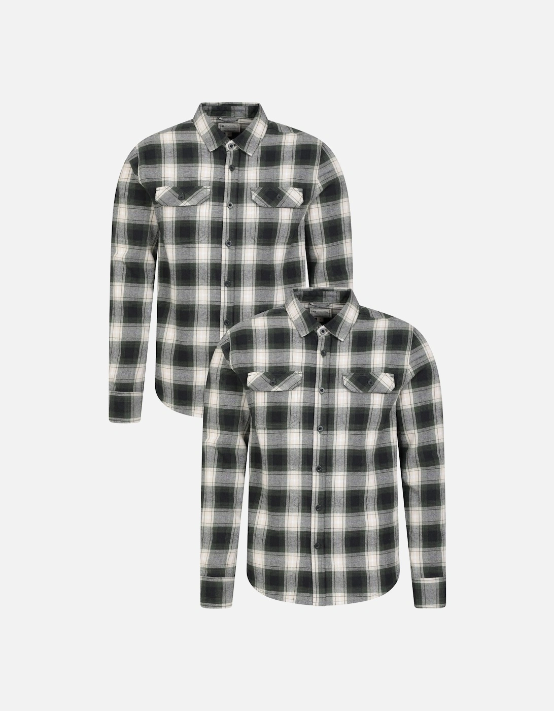 Mens Trace Flannel Shirt (Pack of 2), 2 of 1