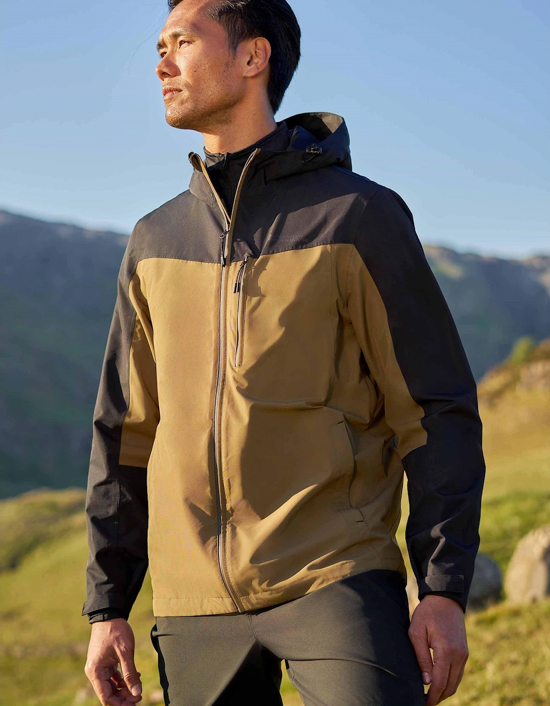 Mountain Warehouse Men's Green Brisk Extreme Colour Block Waterproof Jacket  46/Regular 3XL