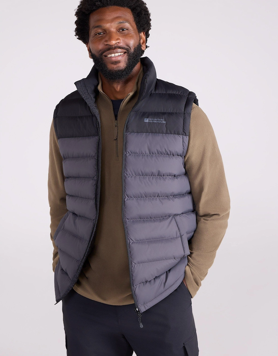 Mountain Warehouse Men's Grey Seasons Ii Padded Gilet - Size: Regular/36
