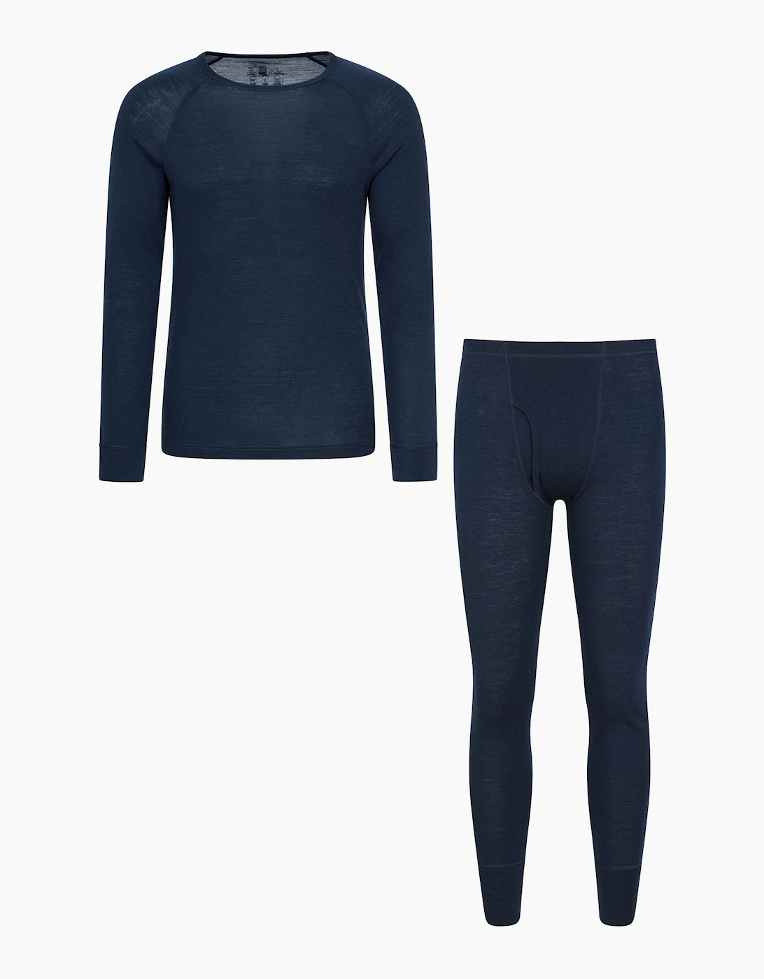 Mountain Warehouse Men's Navy Merino Wool Thermal Base Layers Set - Size: 3XL R
