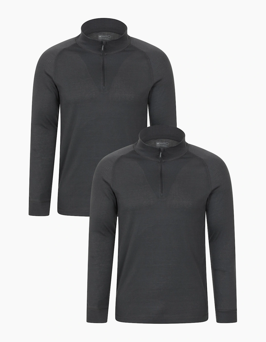 Mountain Warehouse Men's Mountain Warehouse Mens Talus Base Layer Top (Pack of 2) - Grey
